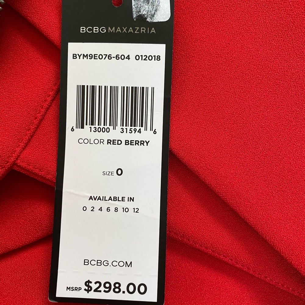 BCBG Maxazria red jumpsuit size 0